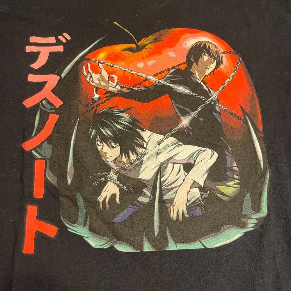 Shonen Jump Death Note Apple T-Shirt – Hot Topic – Size Medium – Double-Sided